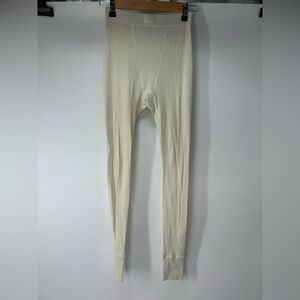 SKIMS Off-White Ribbed Leggings
